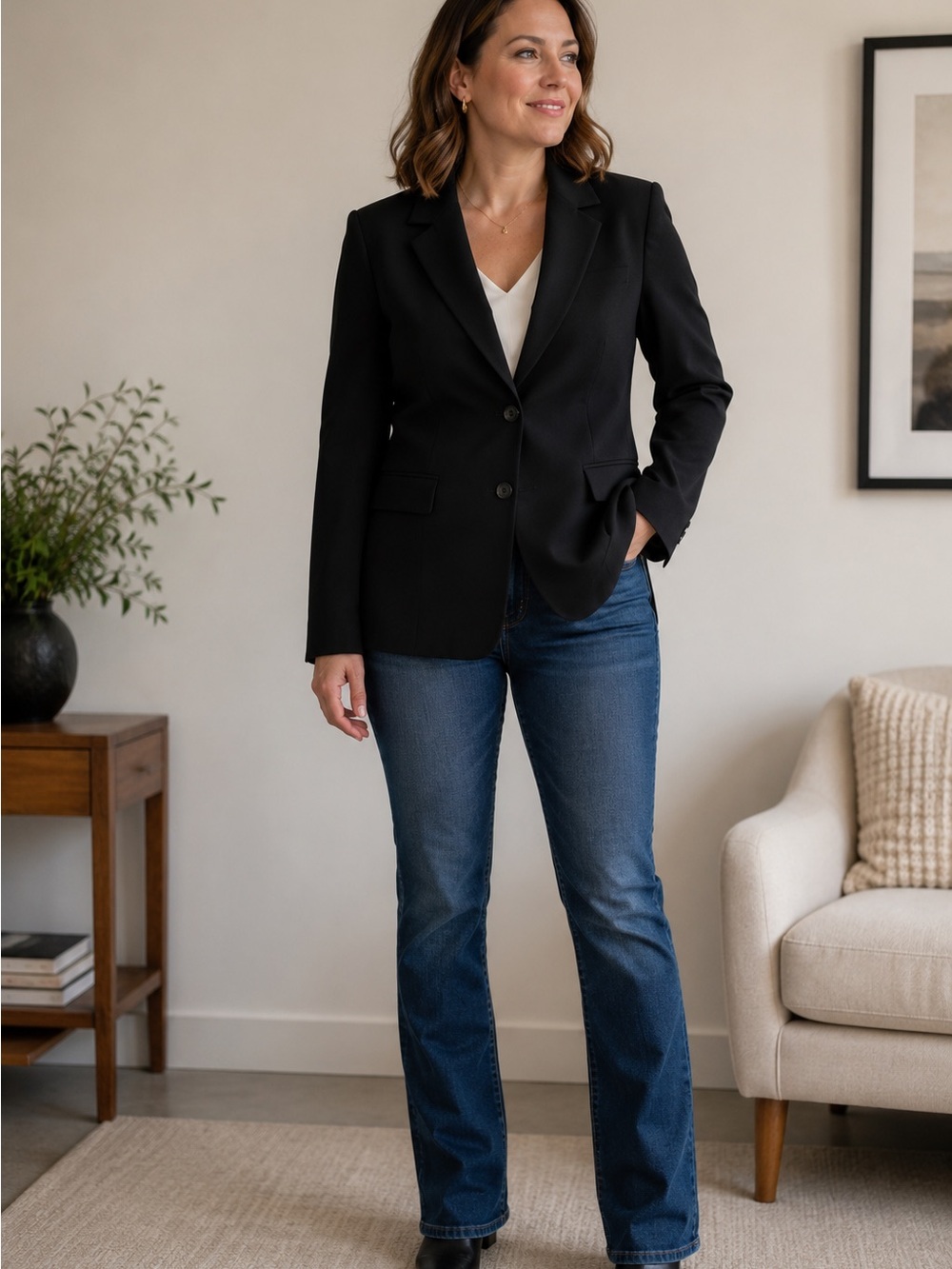 Bianca Nygård Petite 12 Black Jacket Blazer Classic